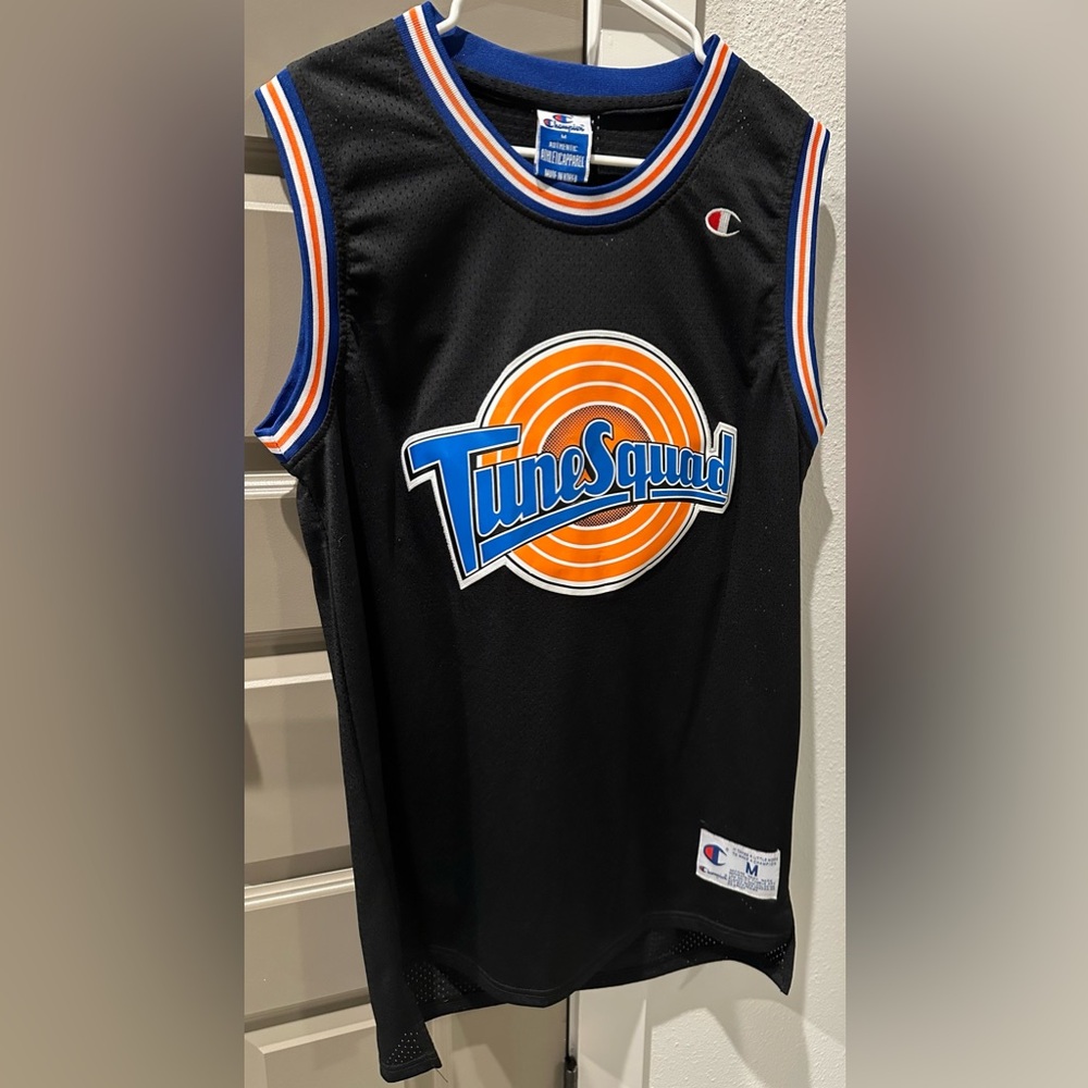 Michael Jordan #23 Tune Squad VTG Authentic Champion Black Jersey Size M in VGC - Picture 14 of 16